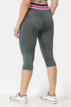 Zelocity Quick Dry 3/4Th Gym Leggings - Dark Slate — thumbnail 3